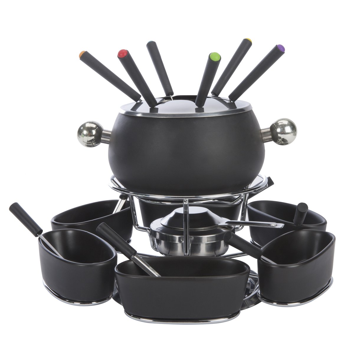 Service à fondue avec plateau tournant pour 6 personnes 22 pièces 2131