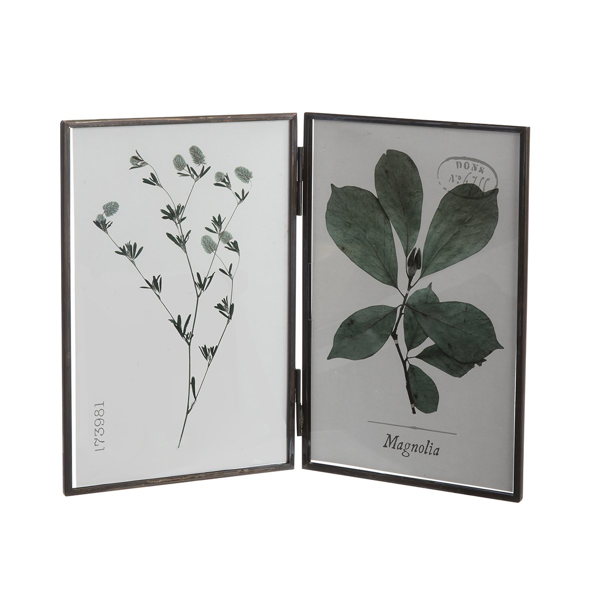 Cadre Photo Double Pliable 10x15cm - Bois Naturel Pour 2 Photos - Déco Intérieure Et Cadeau Familial