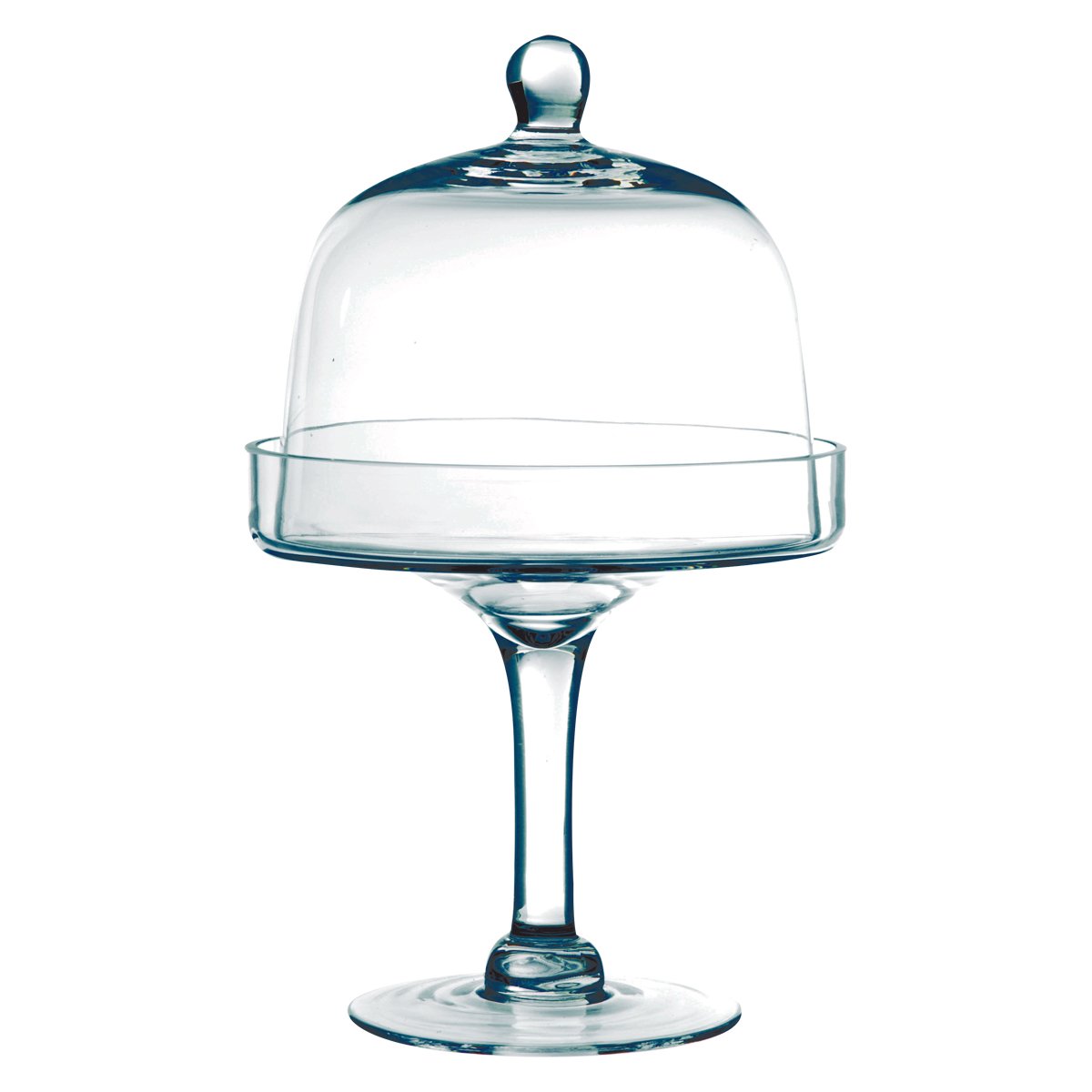 Présentoir cloche à gâteau sur pied en verre (h)30x(d)19cm - 1934