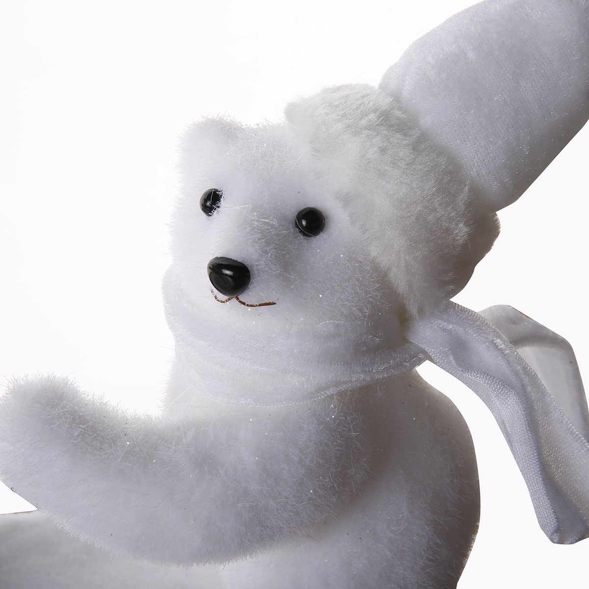 Figurine déco de Noël 2 ours blanc sur la banquise 35x16x27cm - 2252