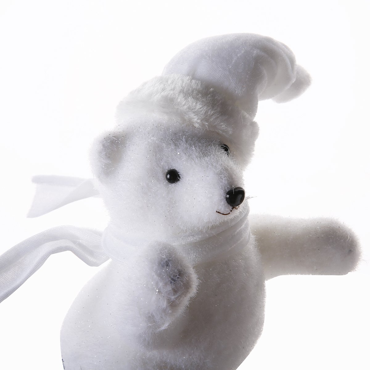 Figurine déco de Noël 2 ours blanc sur la banquise 35x16x27cm - 2252