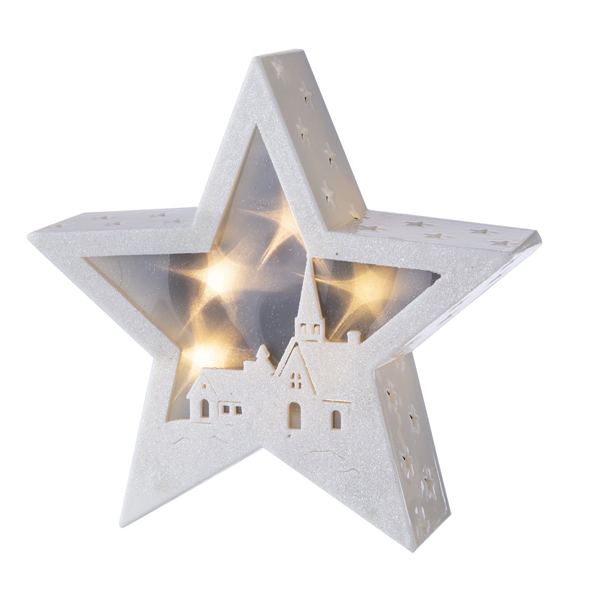 Etoile décoration de Noël lumineuse à Led 21,5x5x21cm 2289