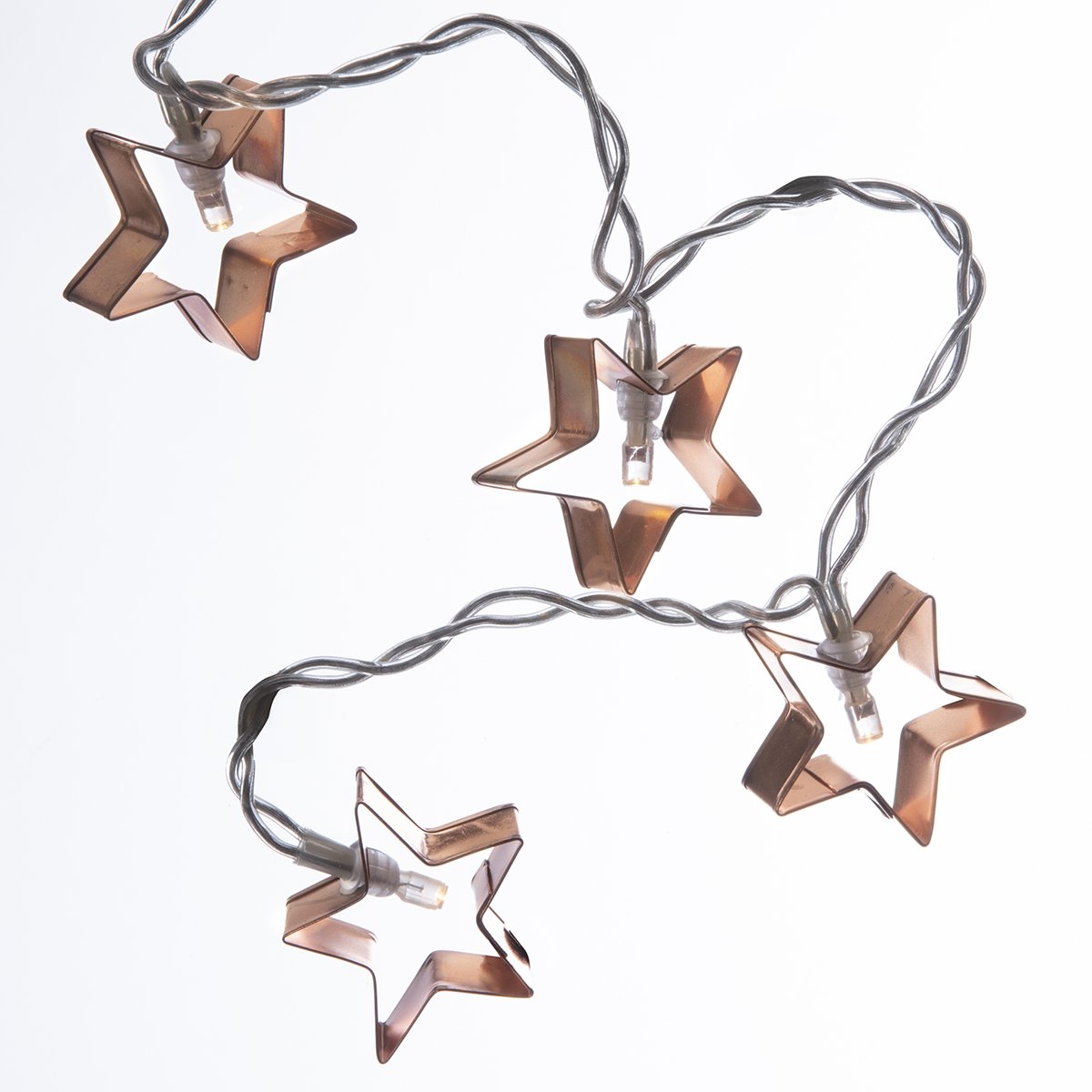 Guirlande de Noël étoiles lumineuses à Led en métal 135cm - 2292 Guirlande de Noël étoiles lumineuses à Led en métal 135cm - 2292