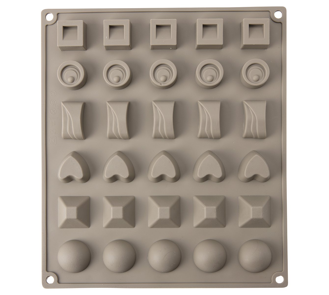 Moule pour chocolats en silicone 25 Wedestock 1140