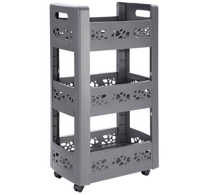 Desserte Mobilo A Roulettes 3 Niveaux Modulables Gris 2332