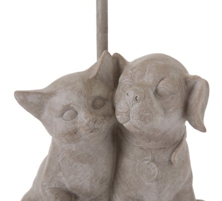 Lampe A Poser Forme Chat Et Chien Beige H46cm 606 Lampe A Poser Forme Chat Et Chien Beige H46cm 606