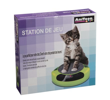 Station De Jeu Pour Chat Avec Souris Rotative Et Grattoir 2794