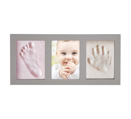 Kit Moulage D Empreintes 3d Bebe Avec Cadre Photo Gris 44 5cm