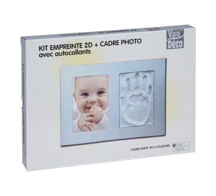 Kit Moulage D Empreinte Bebe 2d Avec Cadre Photo Gris Kit Moulage D Empreinte Bebe 2d Avec Cadre Photo Gris