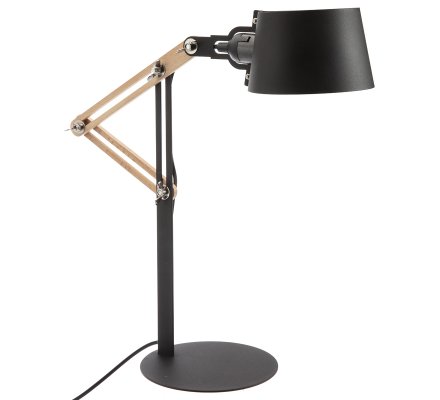 Lampe de bureau articulée style scandinave en bois et ...