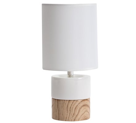 Design 29x14cm Lampe Chevet Blanche Et Bois De Ceramique Imitation rCxoQdshBt