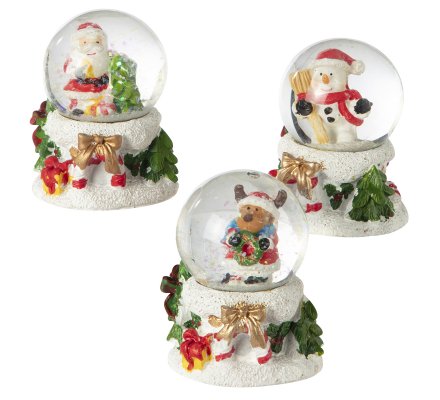Deco Noel Bonhomme Neige Lot De 3 Petites Boules A Neige Deco Noel 2664