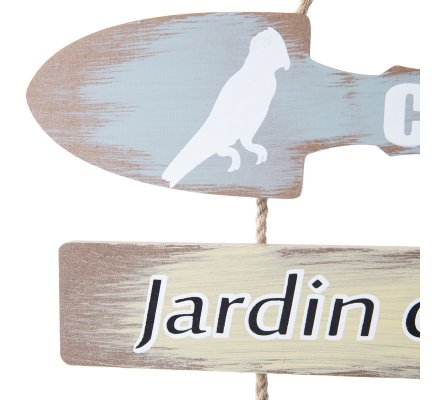 Panneaux Deco En Bois Et Ficelle A Suspendre H 60 Cm 2842