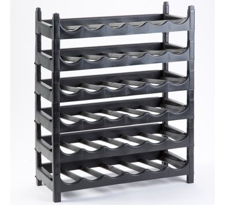 Etagere A Bouteille Modulable Plastique 36 Bouteilles Noir 2657