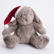 Peluche de Noël lapin assis 21x22cm