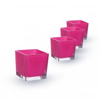 Lot de 4 Cubes (L)6x(l)6x(h)6cm Fuchsia