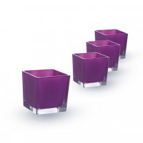 Lot de 4 Cubes (L)6x(l)6x(h)6cm Violet