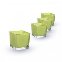 Lot de 4 Cubes (L)6x(l)6x(h)6cm Vert pomme