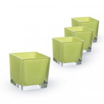 Lot de 4 Cubes (L)8x(l)8x(h)8cm Vert pomme