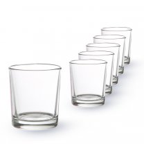 Lot de 6 Lumignons transparents(h)6,5x(d)6cm