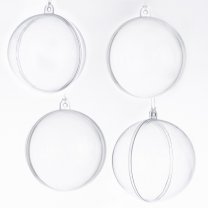 Lot de 4 boules transparentes à garnir soi-même
