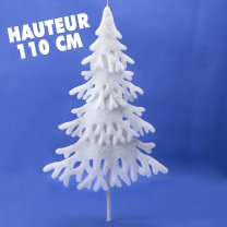 Sapin de Noël déco en mousse sans pied à suspendre H110cm