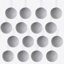 Lot de 16 boules de Noël effet boule de neige à accrocher au sapin