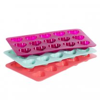 Lot de 3 moules pour chocolat coeur en silicone 45 chocolats Trudeau