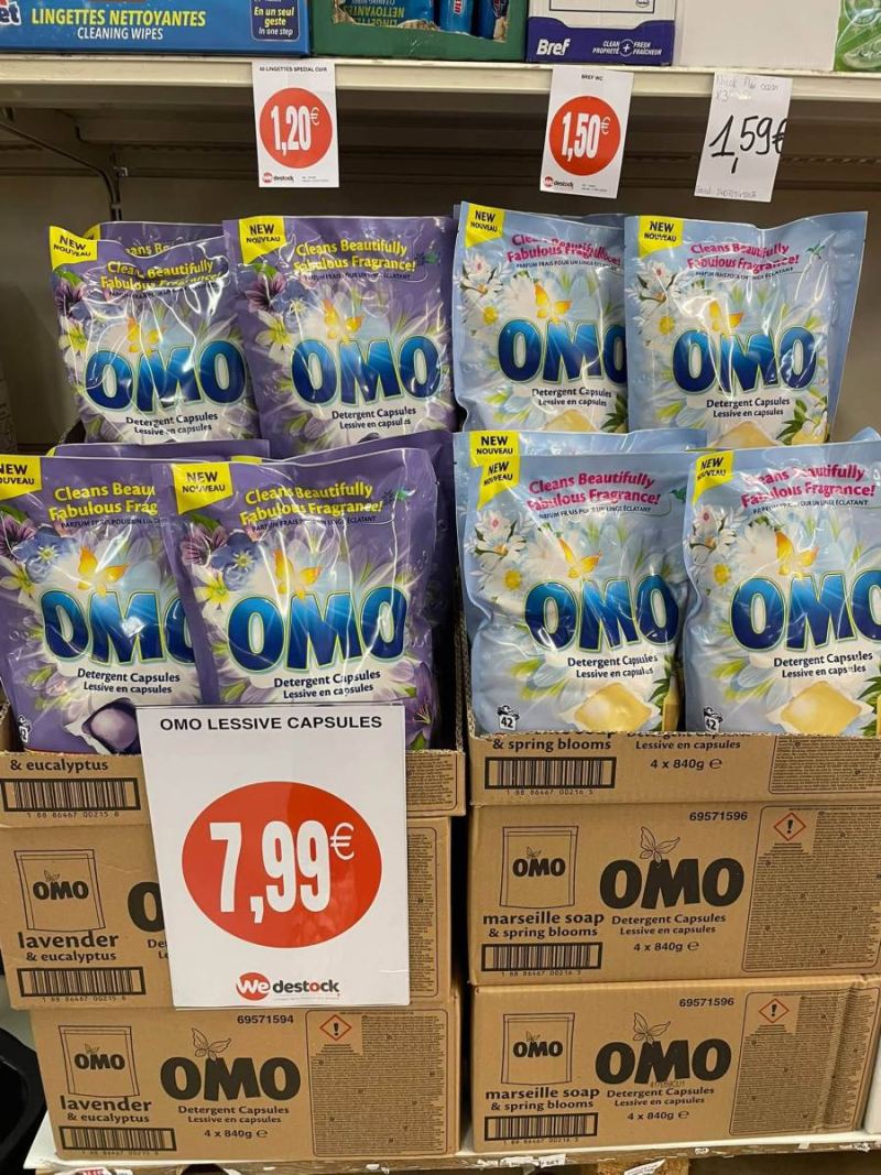 Lessive en capsules Omo à 7,99 €