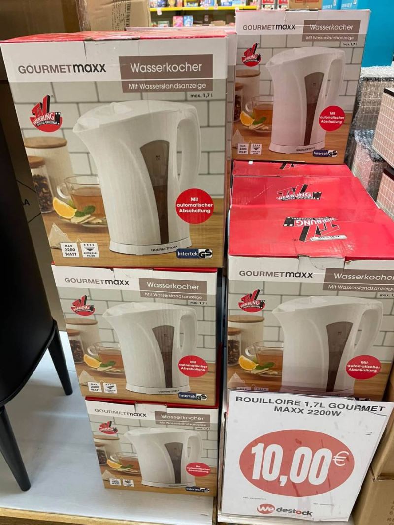 Bouilloires Gourmet Maxx 1,7 L à 10 €